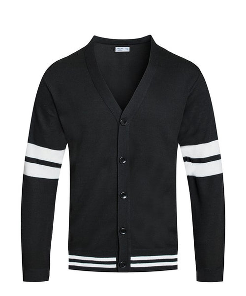 Weiv Mens Two Stripe Button Cardigan