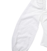 LS shirring sleeve bodysuit