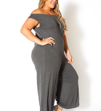 Plus Size Off Shoulder Wide Leg Jumpsuit