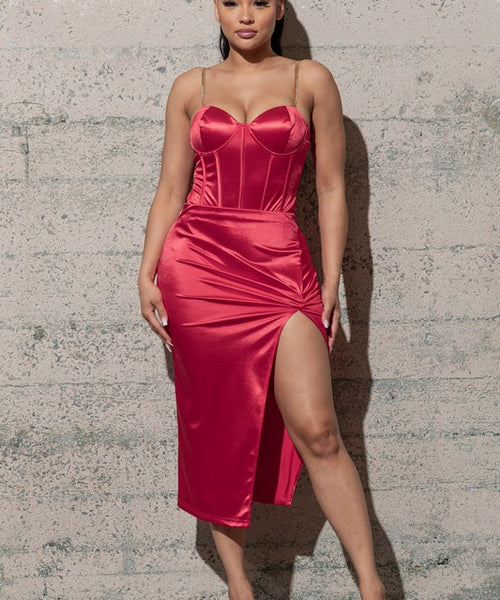 SATIN TWO PIECE SET