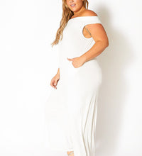 Plus Size Off Shoulder Wide Leg Jumpsuit