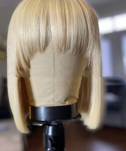 Women's Wigs Blonde Short Straight Hair Bobo Wigs