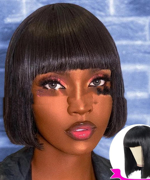 Women's Wigs Blonde Short Straight Hair Bobo Wigs
