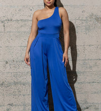 WIDE LEG , ONE SHOULDER JUMPSUIT
