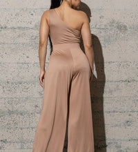 WIDE LEG , ONE SHOULDER JUMPSUIT