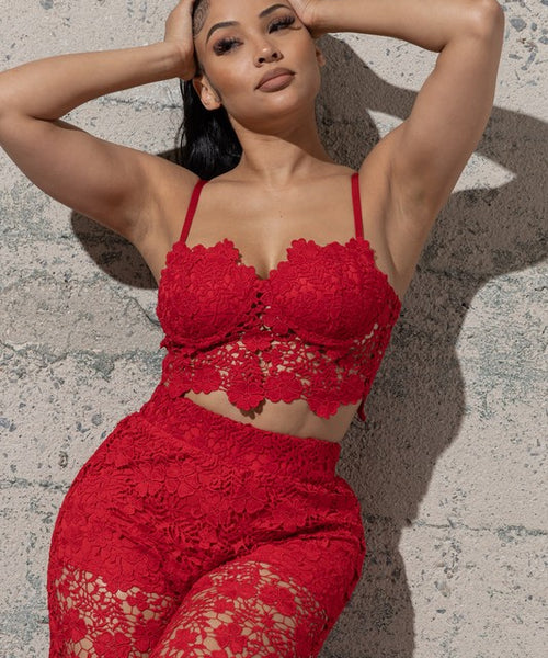 TWO PIECE LACE SET