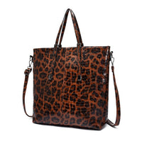 3 PC vegan leather tote set