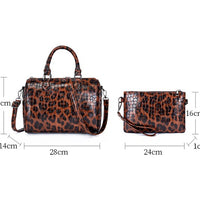 3 PC vegan leather tote set