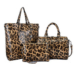 3 PC vegan leather tote set