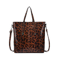 3 PC vegan leather tote set