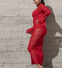 TWO PIECE MESH SET WITH TOP AND SKIRT