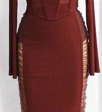 TWO PIECE MESH SET WITH TOP AND SKIRT
