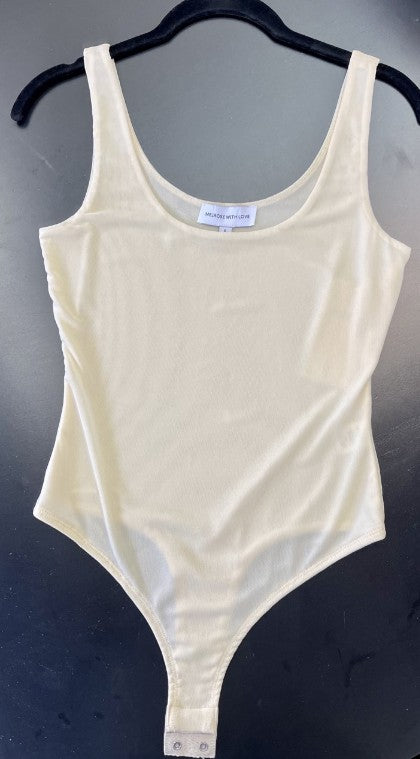VERY STRETCHY TANK DOUBLE LAYERED MESH BODY SUIT
