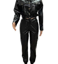 SEXY PU LEATHER 2PC PANTS SET