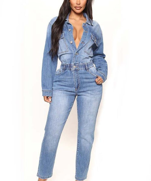 SEXY DENIM JUMPSUIT