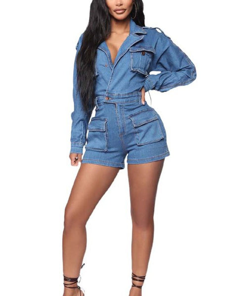 SEXY DENIM ROMPER