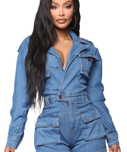 SEXY DENIM ROMPER
