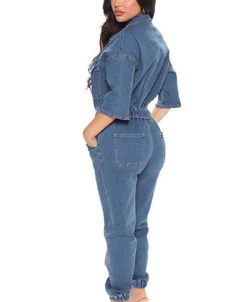 SEXY DENIM JUMPSUIT