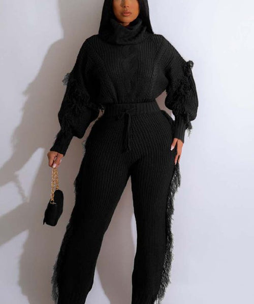 LONG SWEATER PANTS SET