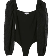 LS shirring sleeve bodysuit