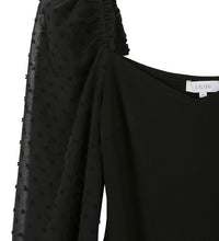 LS shirring sleeve bodysuit