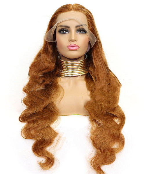 Honey Blonde Human Hair Wigs Body Wave