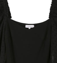 LS shirring sleeve bodysuit