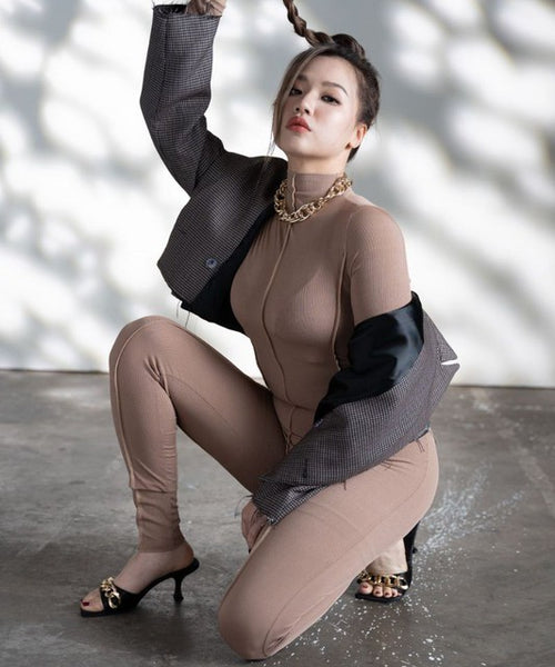 Stylish Romper with long sleeve