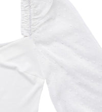 LS shirring sleeve bodysuit