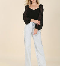 LS shirring sleeve bodysuit