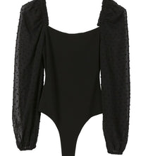 LS shirring sleeve bodysuit