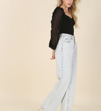 LS shirring sleeve bodysuit
